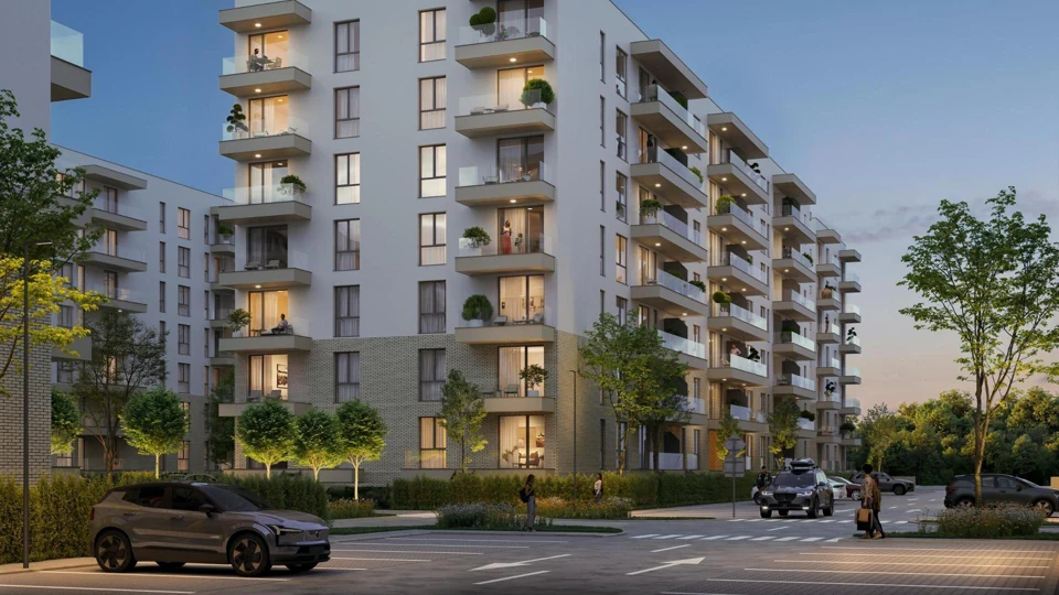 Randare Harmony Apartments la lăsarea serii